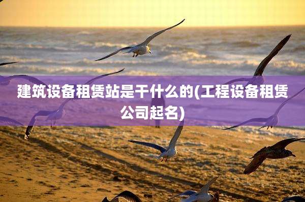 建筑设备租赁站是干什么的(工程设备租赁公司起名)