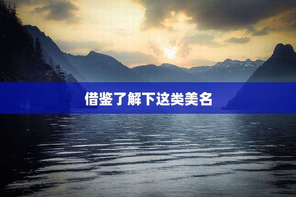 借鉴了解下这类美名