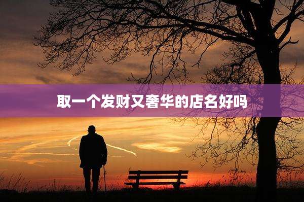 取一个发财又奢华的店名好吗