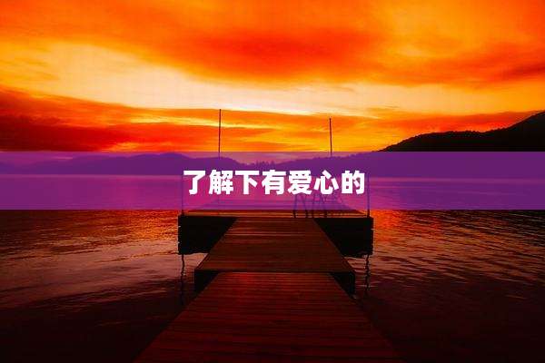 了解下有爱心的