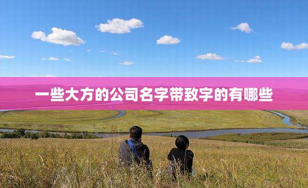 一些大方的公司名字带致字的有哪些
