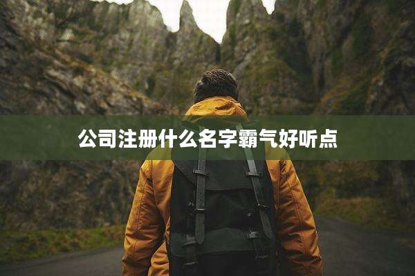 公司注册什么名字霸气好听点