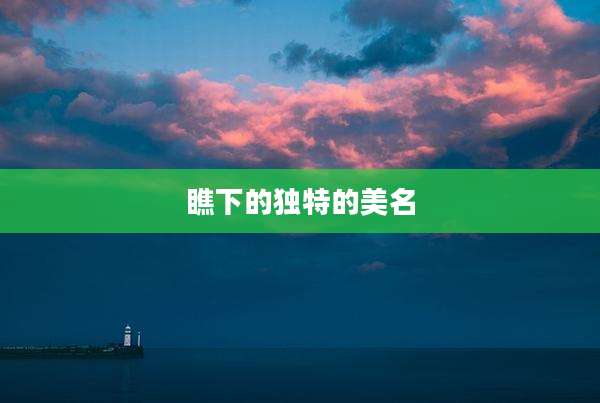 瞧下的独特的美名