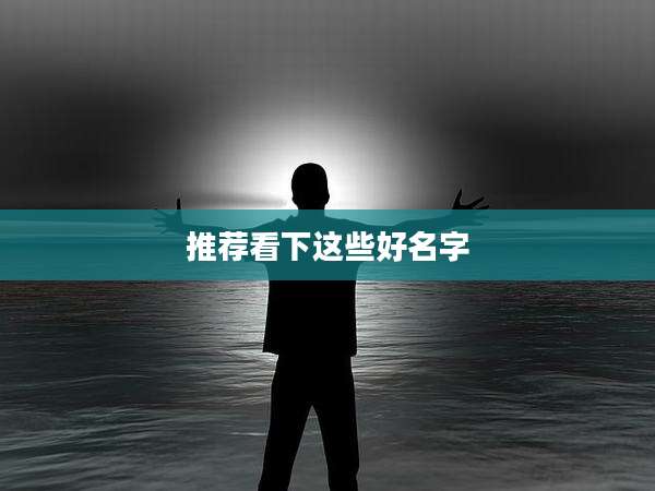 推荐看下这些好名字