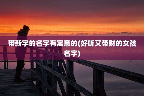 带新字的名字有寓意的(好听又带财的女孩名字)