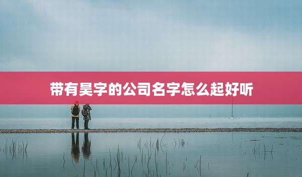 带有昊字的公司名字怎么起好听