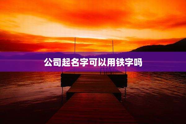 公司起名字可以用铁字吗