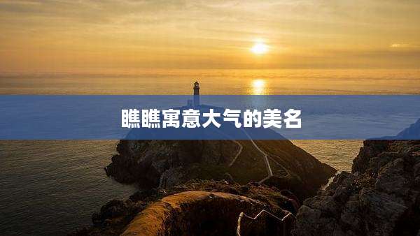 瞧瞧寓意大气的美名