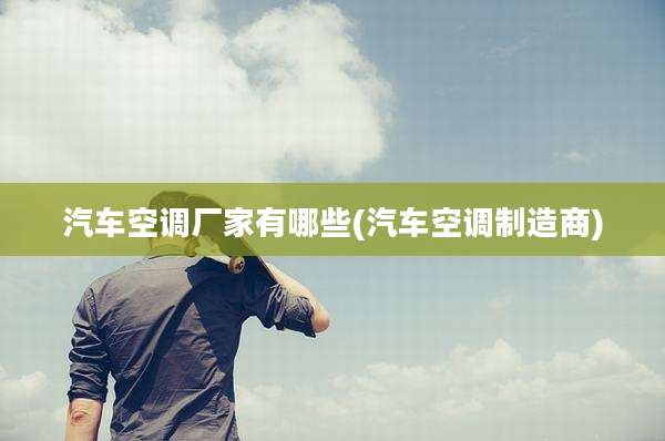 汽车空调厂家有哪些(汽车空调制造商)