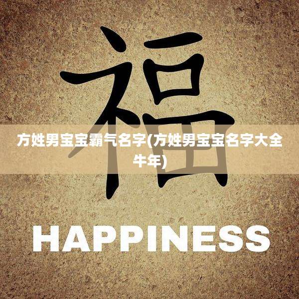 方姓男宝宝霸气名字(方姓男宝宝名字大全牛年)