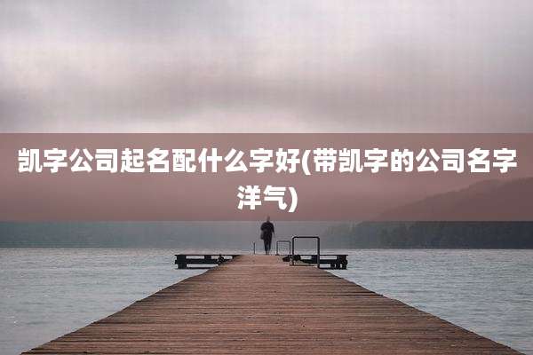凯字公司起名配什么字好(带凯字的公司名字洋气)