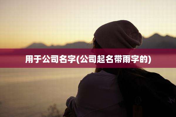 用于公司名字(公司起名带雨字的)