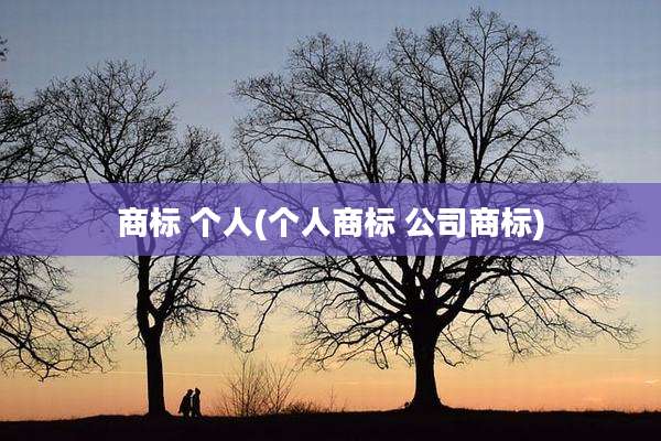 商标 个人(个人商标 公司商标)