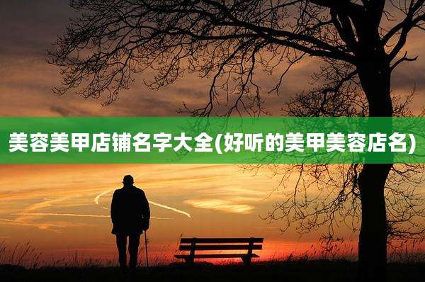 美容美甲店铺名字大全(好听的美甲美容店名)