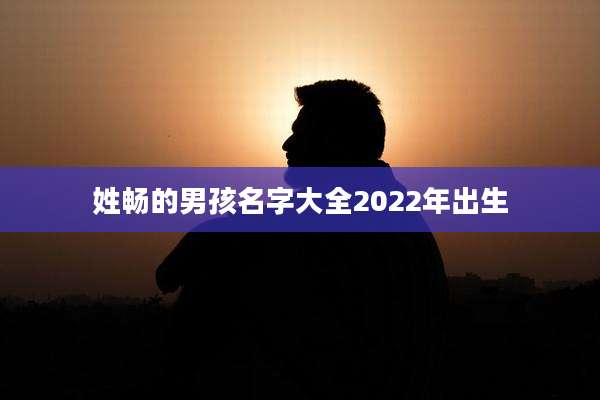 姓畅的男孩名字大全2022年出生
