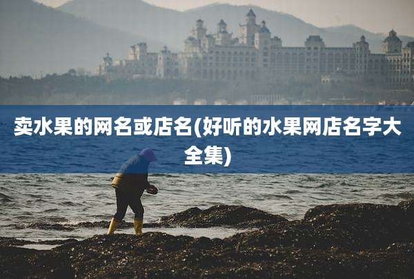 卖水果的网名或店名(好听的水果网店名字大全集)
