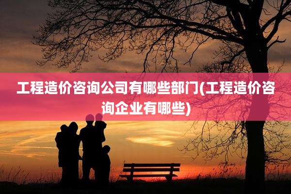 工程造价咨询公司有哪些部门(工程造价咨询企业有哪些)