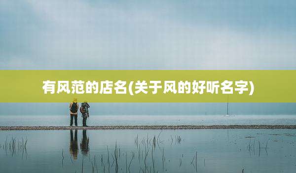 有风范的店名(关于风的好听名字)