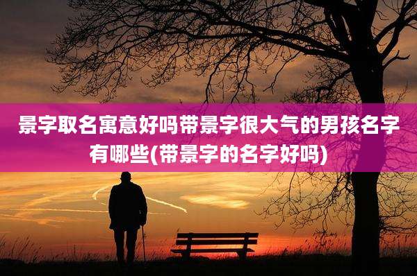 景字取名寓意好吗带景字很大气的男孩名字有哪些(带景字的名字好吗)