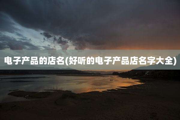 电子产品的店名(好听的电子产品店名字大全)