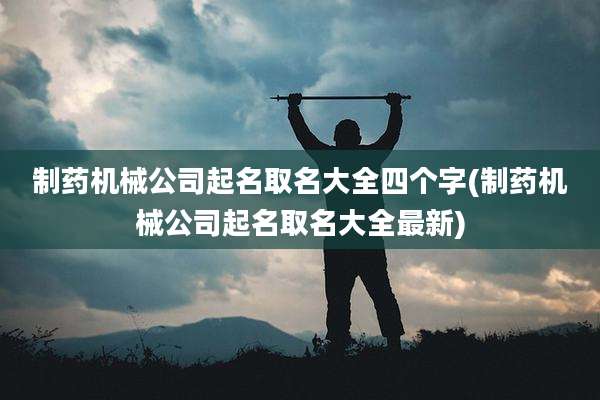 制药机械公司起名取名大全四个字(制药机械公司起名取名大全最新)