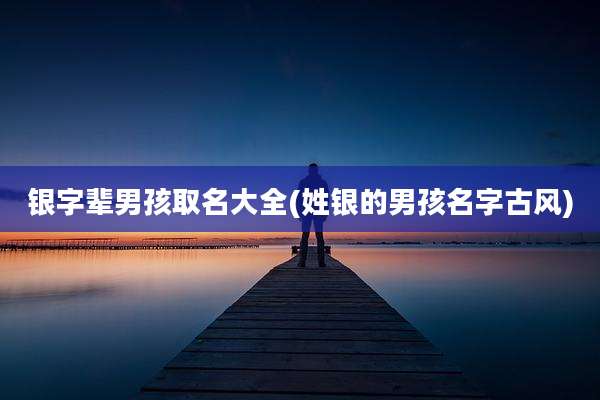银字辈男孩取名大全(姓银的男孩名字古风)