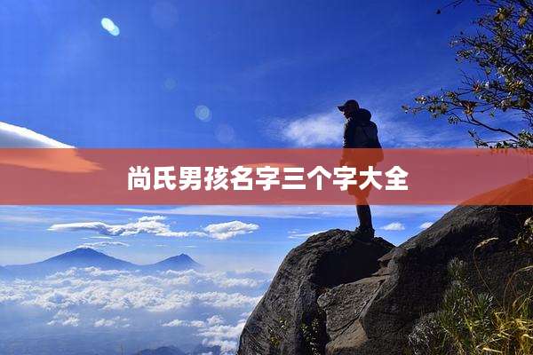 尚氏男孩名字三个字大全