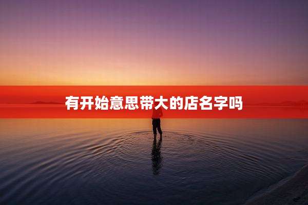 有开始意思带大的店名字吗