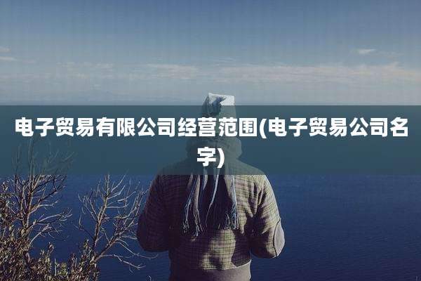 电子贸易有限公司经营范围(电子贸易公司名字)