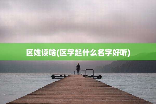区姓读啥(区字起什么名字好听)