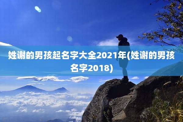 姓谢的男孩起名字大全2021年(姓谢的男孩名字2018)