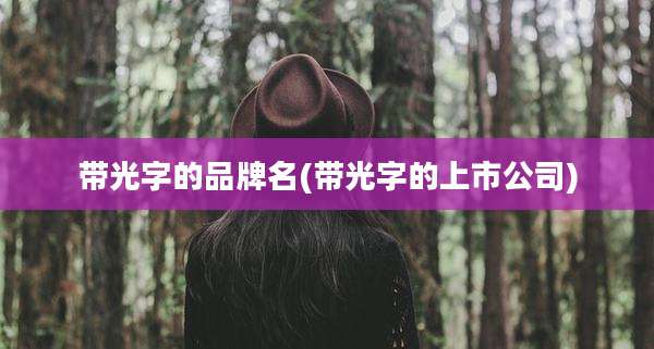 带光字的品牌名(带光字的上市公司)
