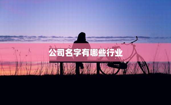 公司名字有哪些行业