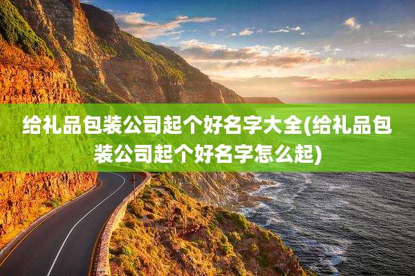 给礼品包装公司起个好名字大全(给礼品包装公司起个好名字怎么起)