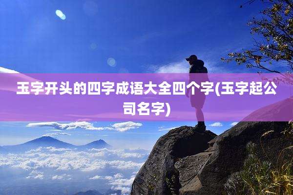 玉字开头的四字成语大全四个字(玉字起公司名字)