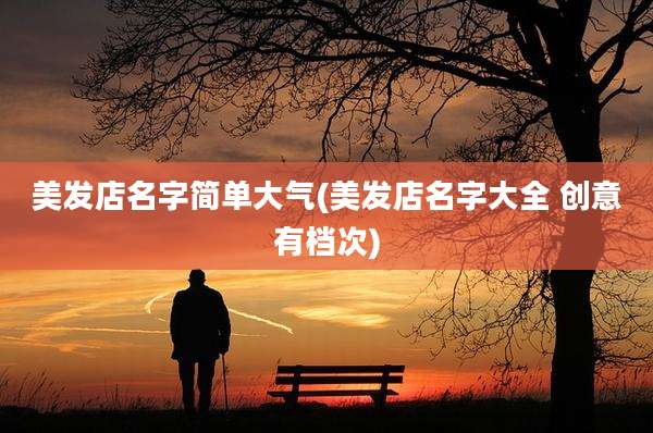 美发店名字简单大气(美发店名字大全 创意有档次)