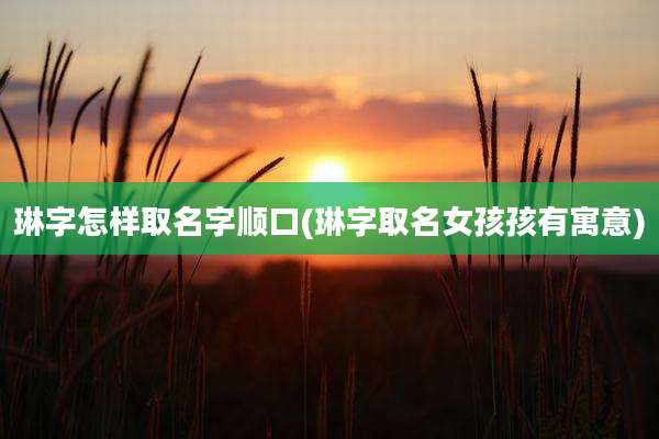 琳字怎样取名字顺口(琳字取名女孩孩有寓意)