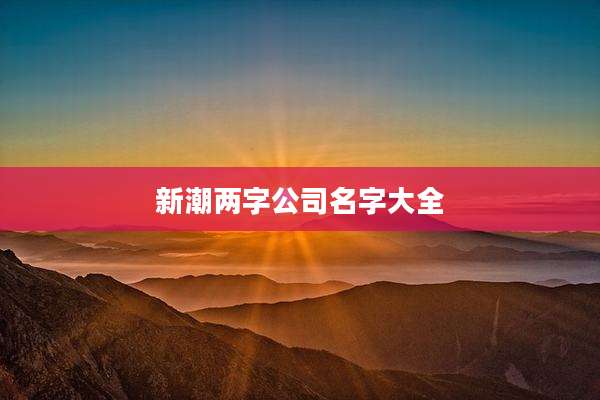 新潮两字公司名字大全