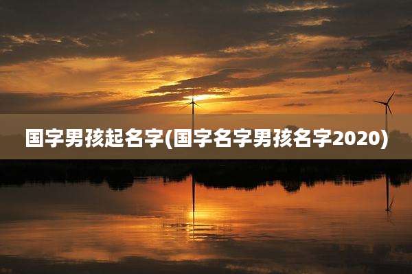 国字男孩起名字(国字名字男孩名字2020)