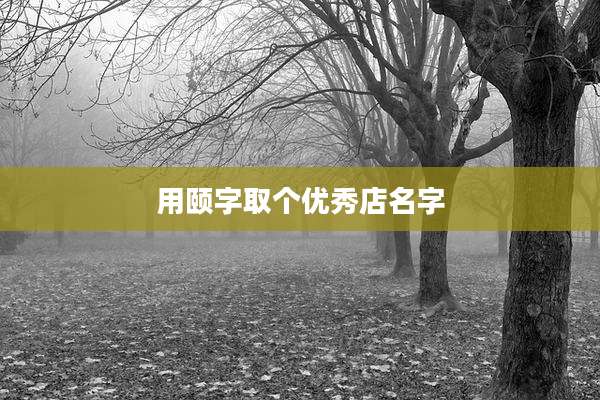 用颐字取个优秀店名字