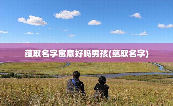 蕴取名字寓意好吗男孩(蕴取名字)