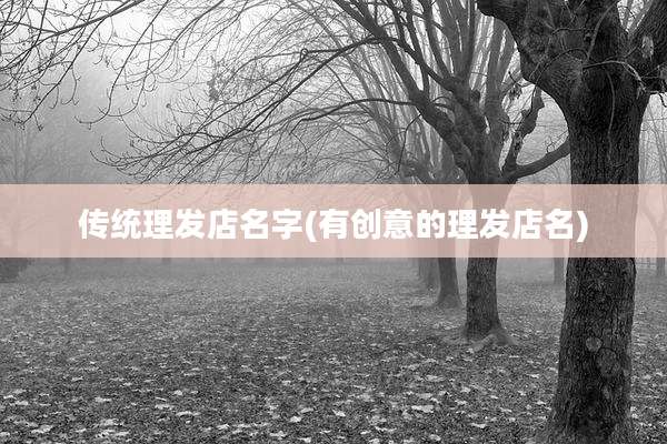 传统理发店名字(有创意的理发店名)