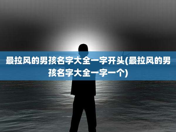 最拉风的男孩名字大全一字开头(最拉风的男孩名字大全一字一个)