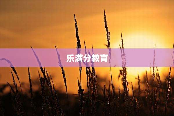 乐满分教育