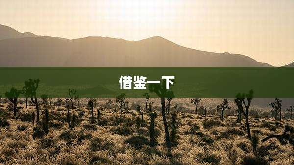 借鉴一下