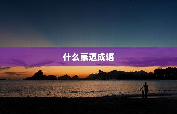 什么豪迈成语