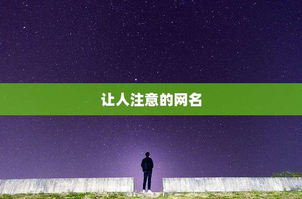 让人注意的网名