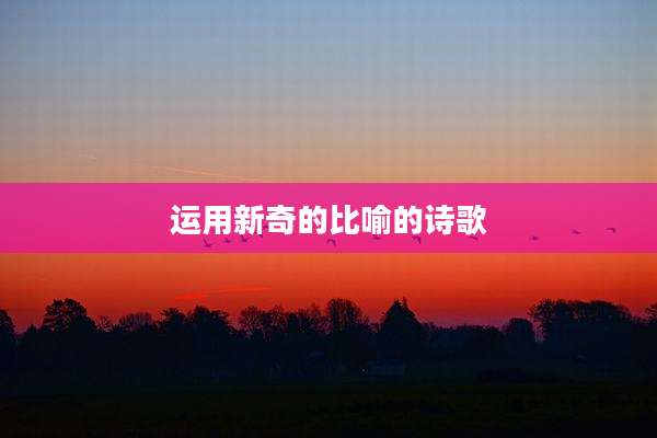 运用新奇的比喻的诗歌
