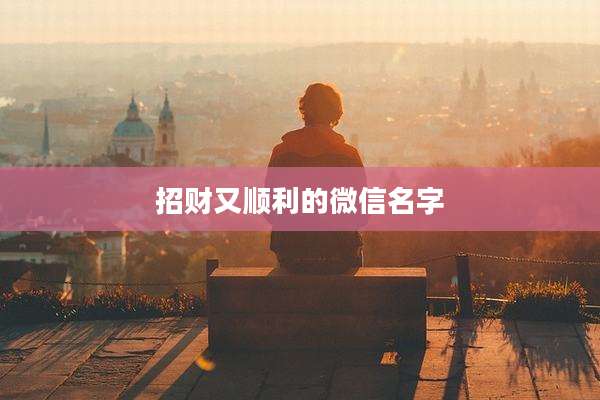 招财又顺利的微信名字