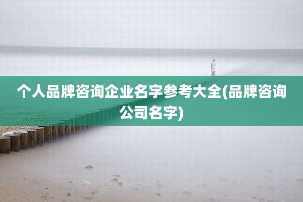 个人品牌咨询企业名字参考大全(品牌咨询公司名字)
